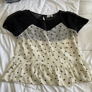 Polka dot dressy top